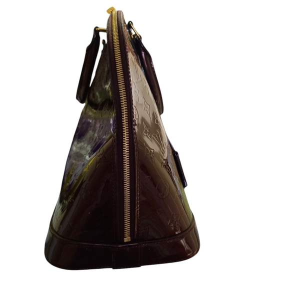 Authentic EUC Louis Vuitton GM Alma Red Fauviste Vernis Handbag with Dustbag. - Picture 13 of 17